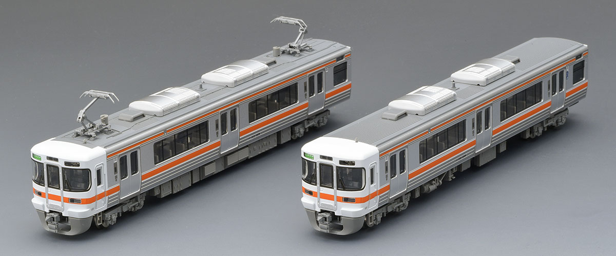 クモハ313-1300（T）とクハ312-1300の増結2両。模型写真：TOMIX公式商品資料。